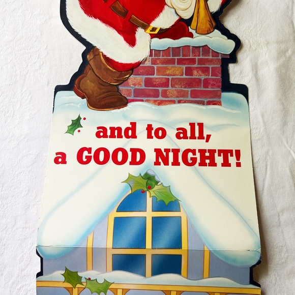 COPY - Extra long Vintage Santa Claus paper Diecut Christmas Detailed illustrat… - Picture 6 of 17